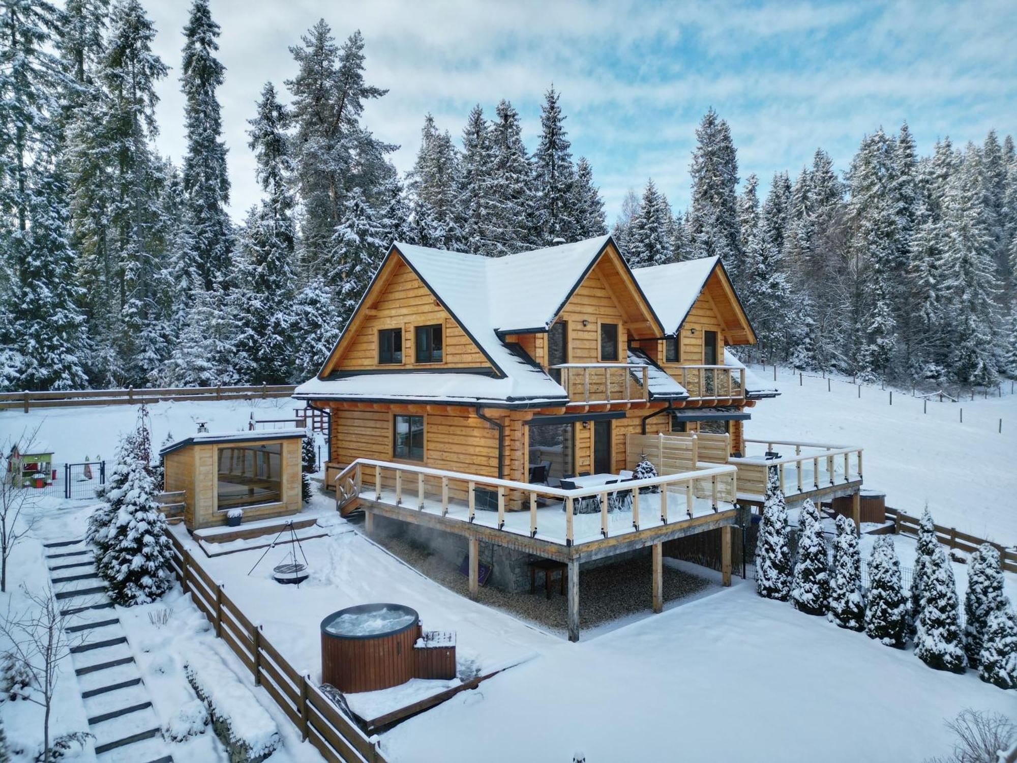 Lk Resort Lapsze Domy Z Prywatna Balia I Sauna Лапше-Нижне Экстерьер фото